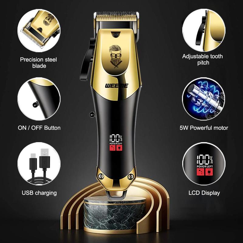 Hair Clipper & Accessories, Including 1 Electric Hair Clipper & 1 T-head Trimmer & 1 Razor & 8 Limit Combs & 3 Cleaning Brushes & 3 Charging Cables & 1 Comb, Christmas & Winter & New Year Gift, Stocking Fillers