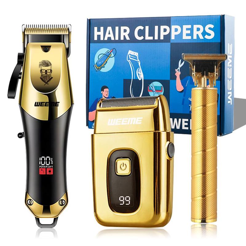 Hair Clipper & Accessories, Including 1 Electric Hair Clipper & 1 T-head Trimmer & 1 Razor & 8 Limit Combs & 3 Cleaning Brushes & 3 Charging Cables & 1 Comb, Christmas & Winter & New Year Gift, Stocking Fillers