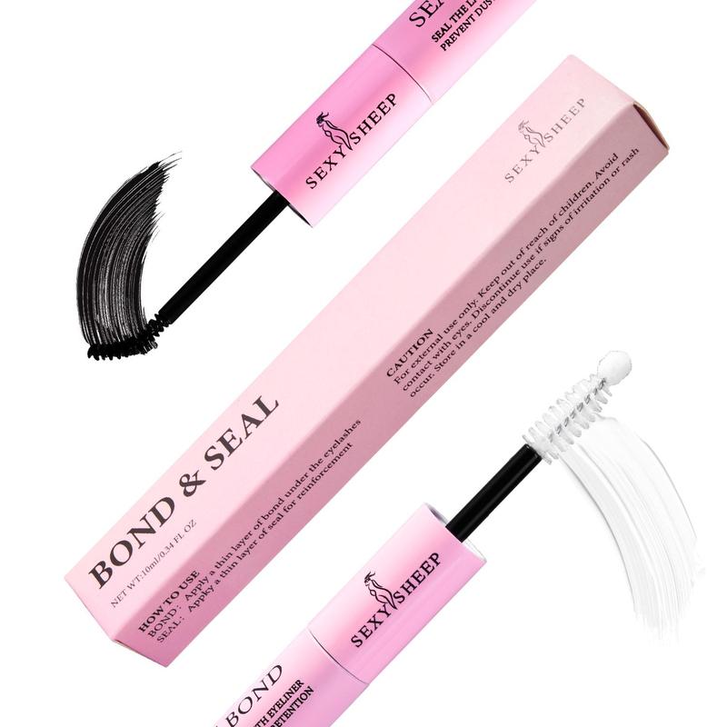 2 in 1 Lash Bond & Seal, 1 2 3 Counts Long Lasting Eyelash Glue, Waterproof Eyelash Extensions Glue, Professional Eye Makeup Tool for Women