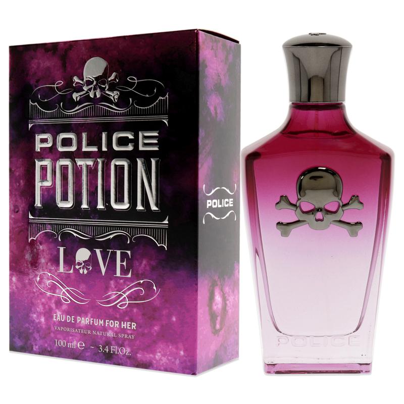 Police Potion Love For Her by Police for Women - An Amber, Woody Scent - Notes Of Sweet Bergamot, Rose, And White Musk - Sleek, Dreamlike Container That Inspires The Senses - 3.4 Oz EDP Spray