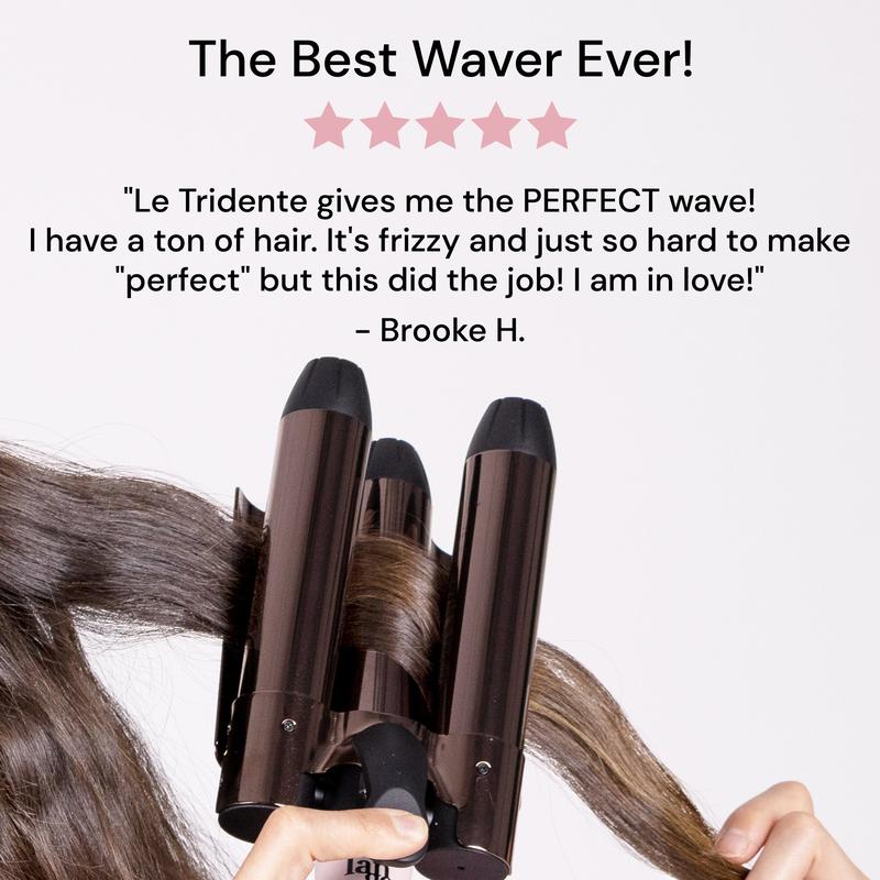 L’ange - Le Tridente Titanium Triple Barrel Waving Iron 32mm Barrels Hair Waver