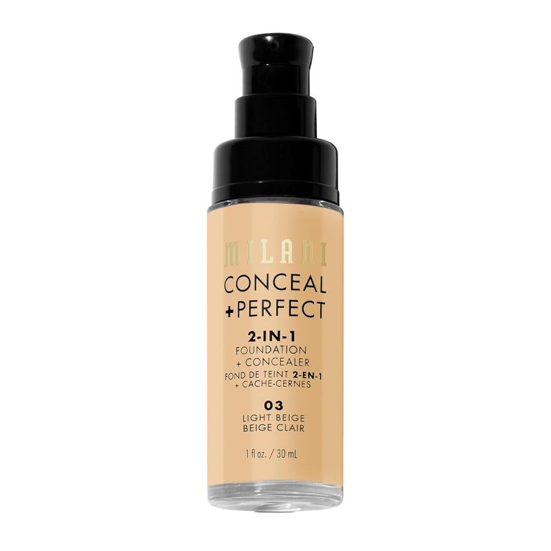 Liquid Foundation - Light Beige, 1 oz. Waterproof, Oil-Free, Medium to Full Coverage, Satin-Matte Finish