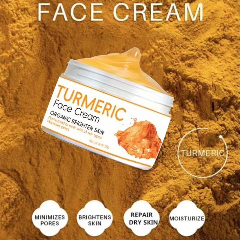 Turmeric Face Care Set, 6 Counts Turmeric Lemon Soap & 1 Count Moisturizing Cream with 6 Counts Foaming Net, Face & Body Skin Care Kit for All Skin Types