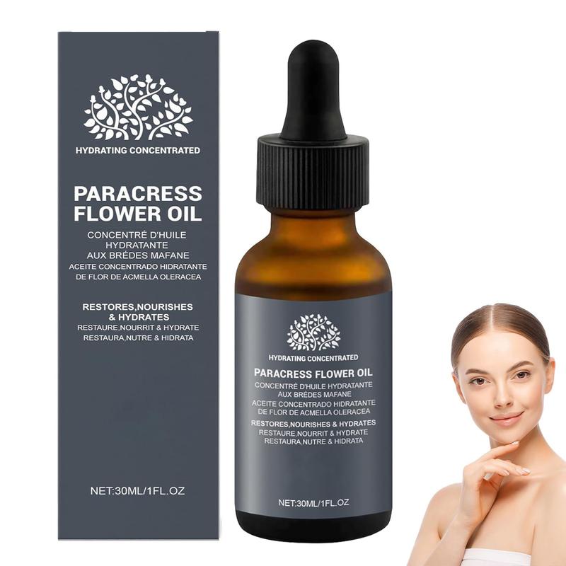 Paracress Facial Oil, Paracress Serum Organic, Paracress Extract Face Oil, Paracress Oil for Skin, Paracress Flower Oil Anti Aging, Smooth Wrinkles & Fine Lines, 30ml