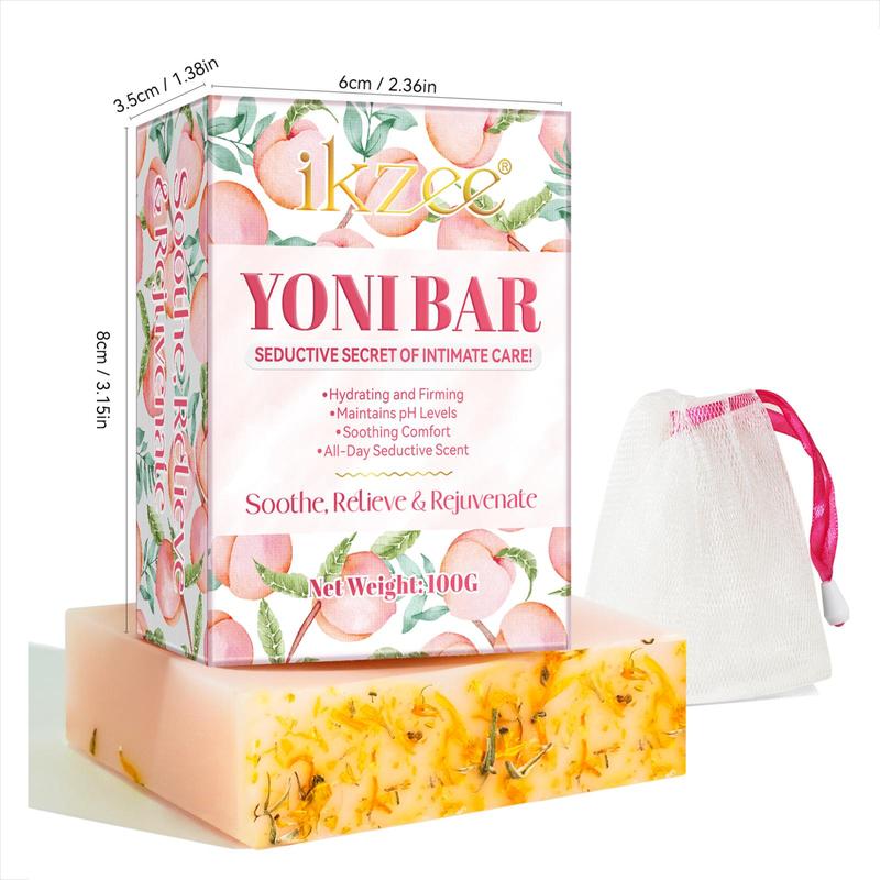 Peach Flavor Soap Bar, Moisturizing Soap Bar for Women, Gentle Cleansing Soap Bar for Daily Use, Body Wash & Cleansers for Women