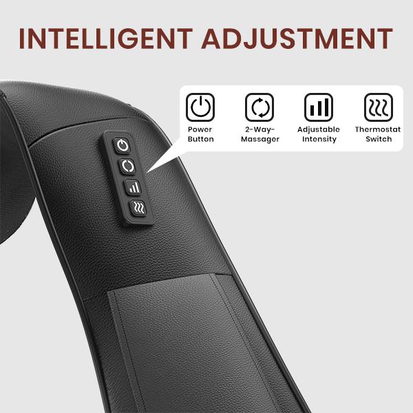 Shiatsu Neck and Back Massager with Soothing Heat, Electric Shoulder Massage 8 Nodes Deep Tissue 3D Kneading Massages for Pain Relief, Best Christmas Gifts for Man, Woman, Friends, Parents.