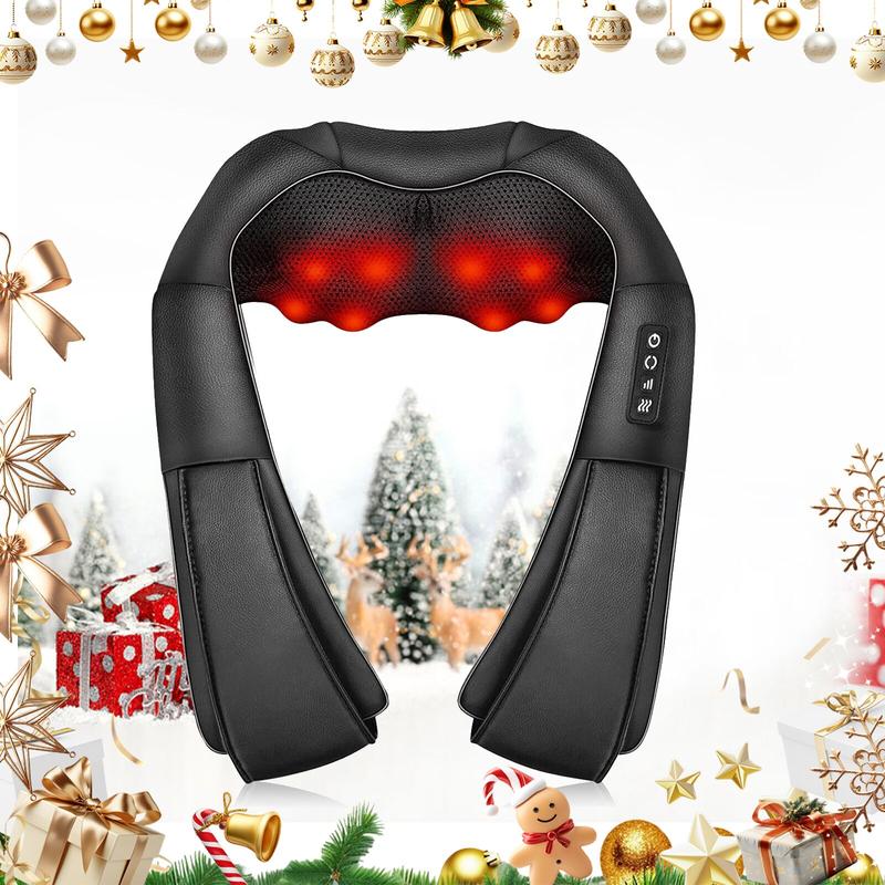 Shiatsu Neck and Back Massager with Soothing Heat, Electric Shoulder Massage 8 Nodes Deep Tissue 3D Kneading Massages for Pain Relief, Best Christmas Gifts for Man, Woman, Friends, Parents.