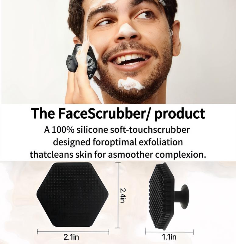 Portable Cleansing Brush, Deep Cleansing Silicone Face Scrub, Mini Face Massage Brush for Men and Women Skincare Comfort