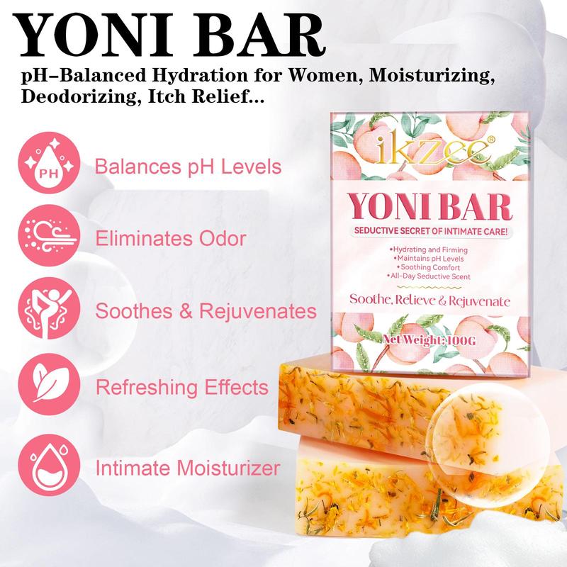 Peach Flavor Soap Bar, Moisturizing Soap Bar for Women, Gentle Cleansing Soap Bar for Daily Use, Body Wash & Cleansers for Women