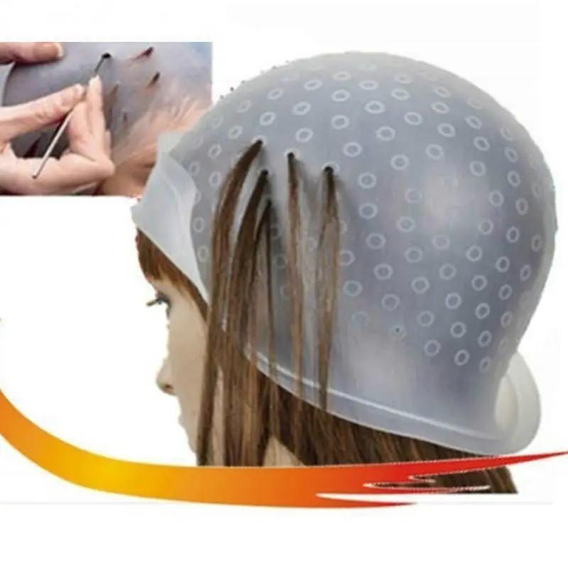 Silicone Hair Dying Hat, 1 Count Heatless Hair Dying Cap, Professional Hair Styling Accessories For Women & Men