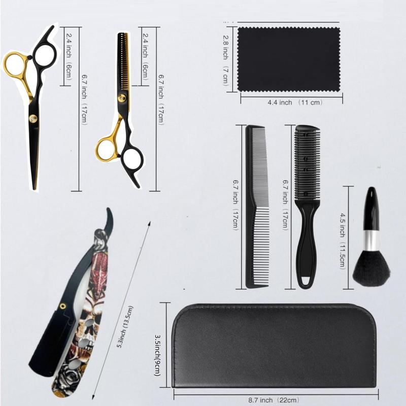 Professional Hair Styling Tool Set, 10pcs set Thinning Comb & Hair Clips &hair Brush & Accessories, Hairdressing Tool for Home Salon Barber Shop