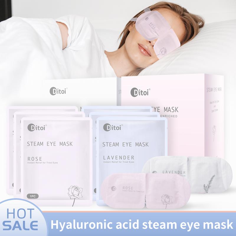 Soothing Headache Hyaluronic Acid Formula Steam Eye Mask Self Heating Sleep Mask for Dry Eyes, Comfortable Warming Eye Mask