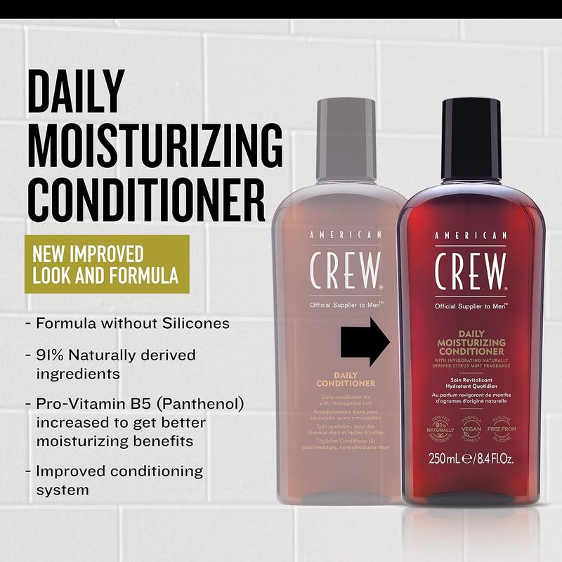 Men's Conditioner, Daily Moisturizing Conditioner, Naturally Derived, Vegan Formula, Citrus Mint, 8.45 Fl Oz Hair Care Moisture