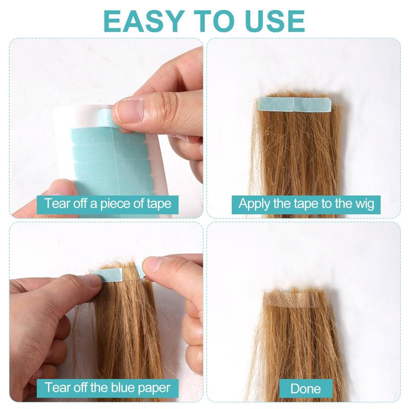 240 count Hair Extension Tape Tool, Invisible Double Sided Replacement Wig Tape, Breathable Comfortable  Adhesive Hair Tape Tab, Hair-Styling  Wig Adhesive Accessories for Girl Women