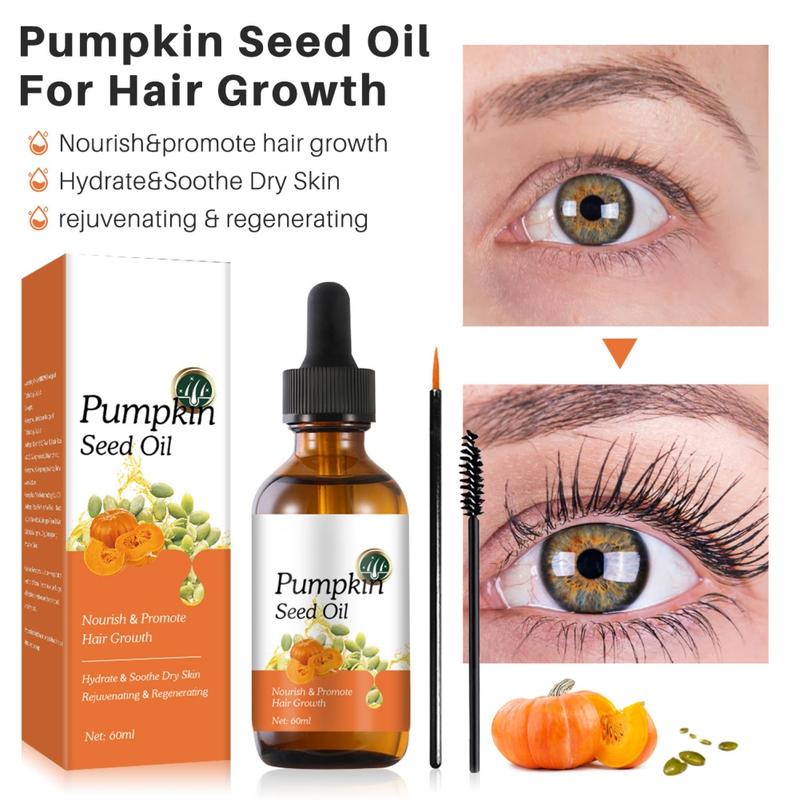 Organic Pumpkin Seed Oil  - For Face & Hair | Gentle Moisturizing Eyelash & Hair Oil | Natural Cold Pressed Unrefined Haircare Daily Nourishing Restore