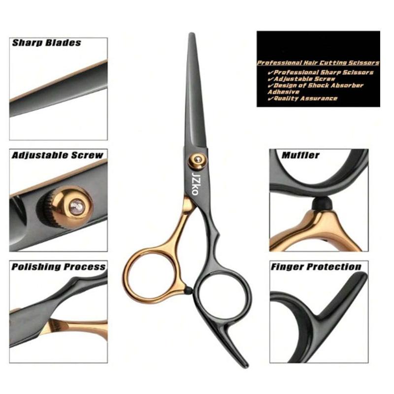 Heatless Hair Cutting Set, 17pcs set Hairdressing Shears Kit with Haircut Accessories, Hair Cutting Scissors Shears Kits, Summer Hairdressing Scissors for Slick Back Locs