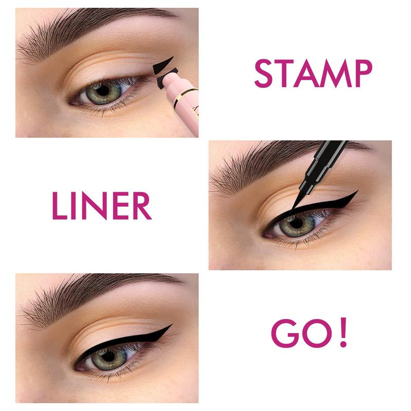 iMethod Eyeliner Stamp - Perfect Wing Cat Eye Stamp, Wing Eyeliner Stamp Tool, Liquid Eye Liner, Waterproof & Smudgeproof, 10 mm, Cosmetic