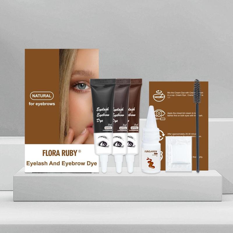 Eyebrow Dye Kit, 1 Set Eyebrow Tinted Cream Eyelash Pomade Cream, Eye Brow and Eye Lash Coloring Cream, Eyebrow Makeup Products