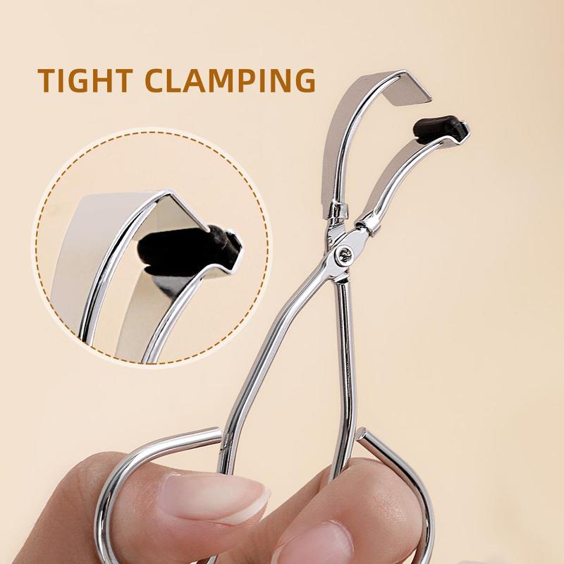 Portable Eyelash Curler Set, 1 2 Counts Partial and Wide Angle Eyelash Curler, Professional Makeup Tools for Women & Girls