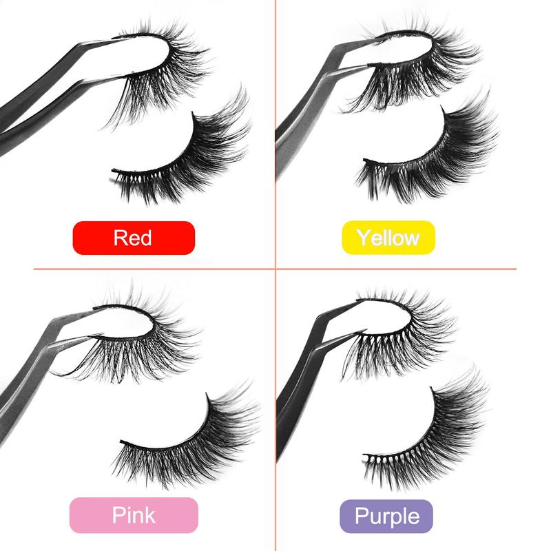 Fluffy False Eyelashes, 24 Pairs Natural Look Eyelash Extensions, Self Grafting Curl Eyelashes, Eye Makeup Enhancement False Eyelashes for Women & Girls