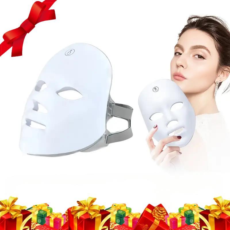 7 Color Touchable Led Facial Mask, USB Rechargeable Skin Care Mask, Professional Skincare Tools For Women, Facial Comfort Beauty Instrument for Spring