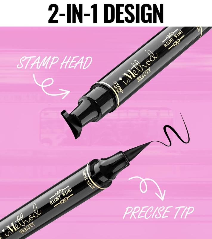 iMethod Eyeliner Stamp - Perfect Wing Cat Eye Stamp, Wing Eyeliner Stamp Tool, Liquid Eye Liner, Waterproof & Smudgeproof, 10 mm, Cosmetic