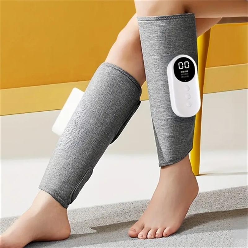 Rechargeable Air Compression Leg & Calf Massager, 1 Box Adjustable Intensity Foot Leg Thigh Knee Massager, Cordless Massage Machine for Home & Travel