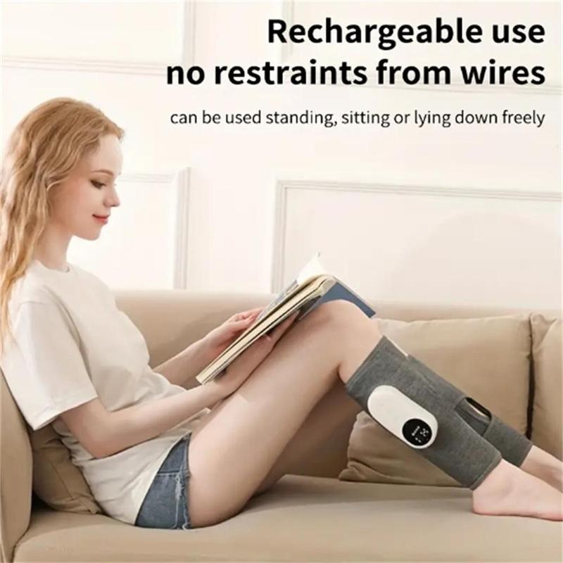 Rechargeable Air Compression Leg & Calf Massager, 1 Box Adjustable Intensity Foot Leg Thigh Knee Massager, Cordless Massage Machine for Home & Travel