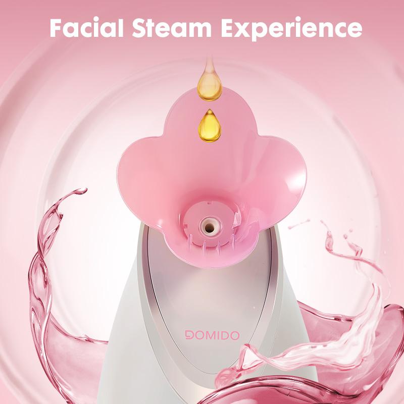 DOMIDO Zephyra -Facial Steamer Ionic Face Steamer for Home Facial, Warm Mist Humidifier Atomizer for Face Sauna Spa Sinuses Moisturizing, Unclogs Pores