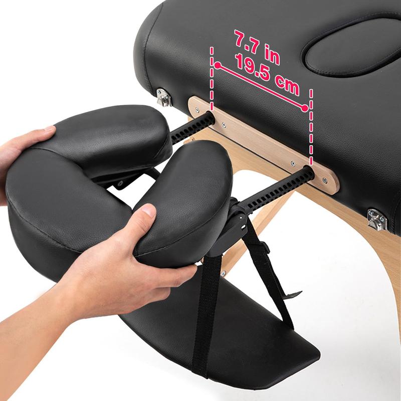 Adjustable Massage Table Face Cradle & Cushion, Universal Beauty Spa Massage Bed Headrest Cradle with Face Pillow, Massage Equipment Headrest Platform Head Support for Home Massage Kit