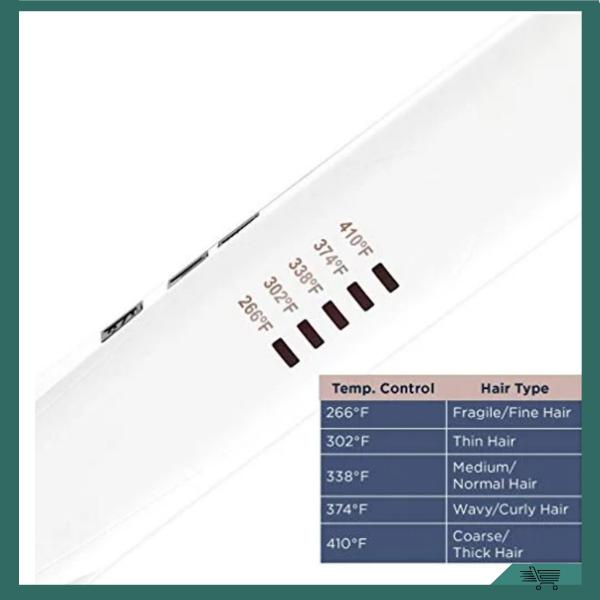 Conair Double Ceramic Flat Iron, 1.0-Inch, Straight & Shine, For All Hair Types and Textures, Rose Gold CS221N