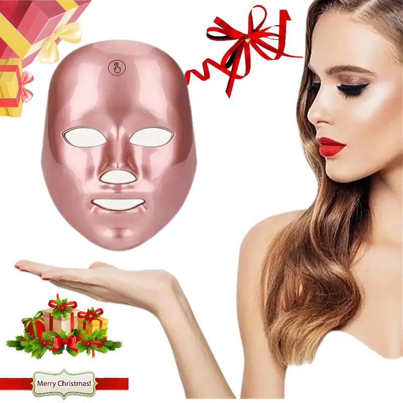 7 Color Touchable Led Facial Mask, USB Rechargeable Skin Care Mask, Professional Skincare Tools For Women, Facial Comfort Beauty Instrument for Spring