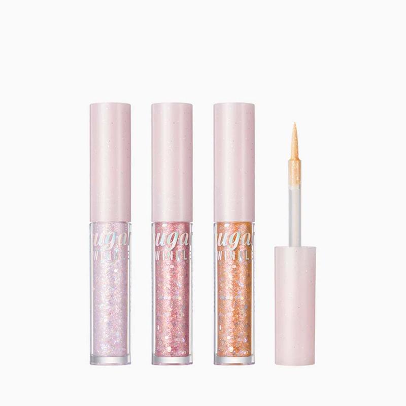 [Peripera] Sugar Twinkle Liquid glitter (2 Colors), Shimmer, Highlighter, Dewy Finish, Glitter Flex, Dazzling Moments, Opal Holographic, Pink Holographic Glitter, Thin and Delicate Brush Tip, Korean Beauty Makeup,