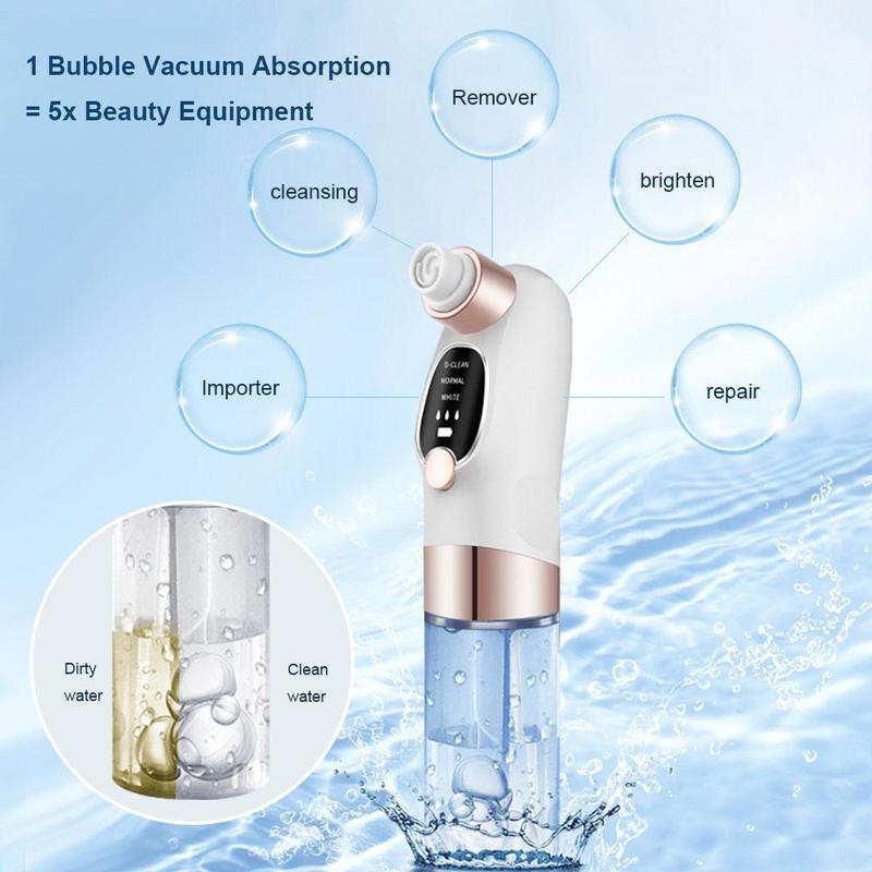 Electric Blackhead Extractor, 1 Box USB Rechargeable Facial Pore Cleaner, Water Circulation Function Facial Skin Care Tool for Women & Men