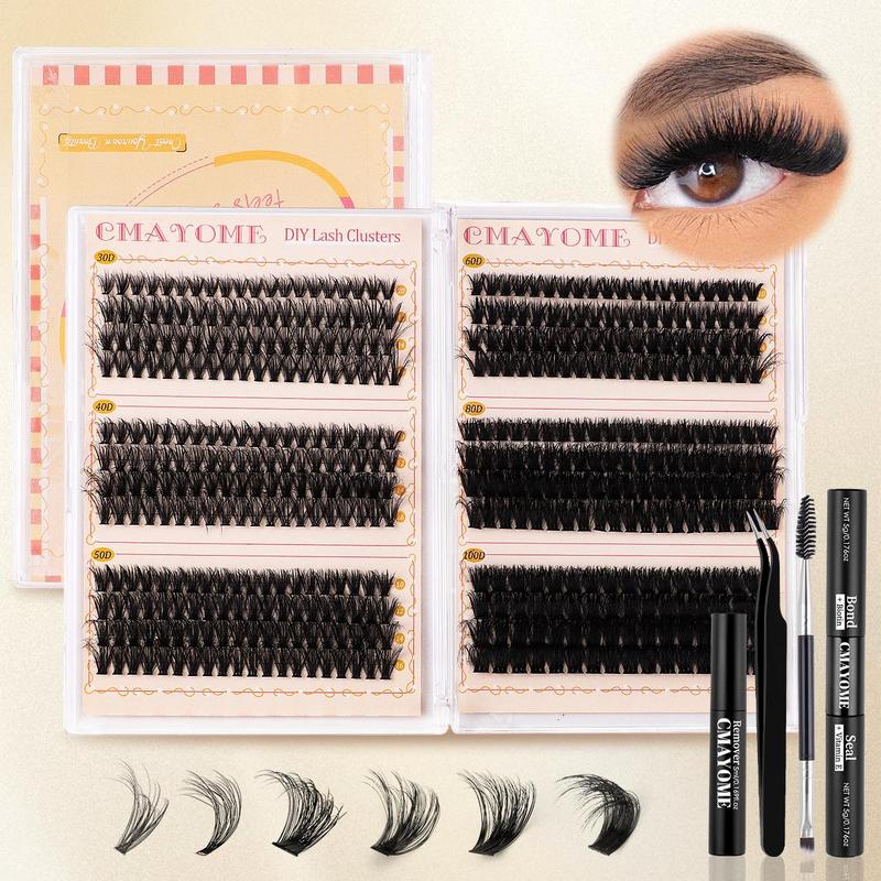 Individual Lashes Set, 1 Set Natural-looking Fluffy Eyelash Extensions, Professional Eyelash Set, Eyelash Extension Set, Eyelash Set, Cosmetic Products