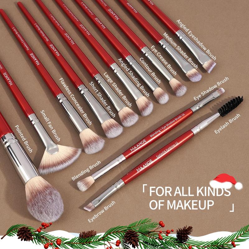 Professional Makeup Brush Set with Storage Box, 20pcs set Makeup Brush & Makeup Sponge, Portable Makeup Tools with Soft Fiber, Gift for Women & Girls