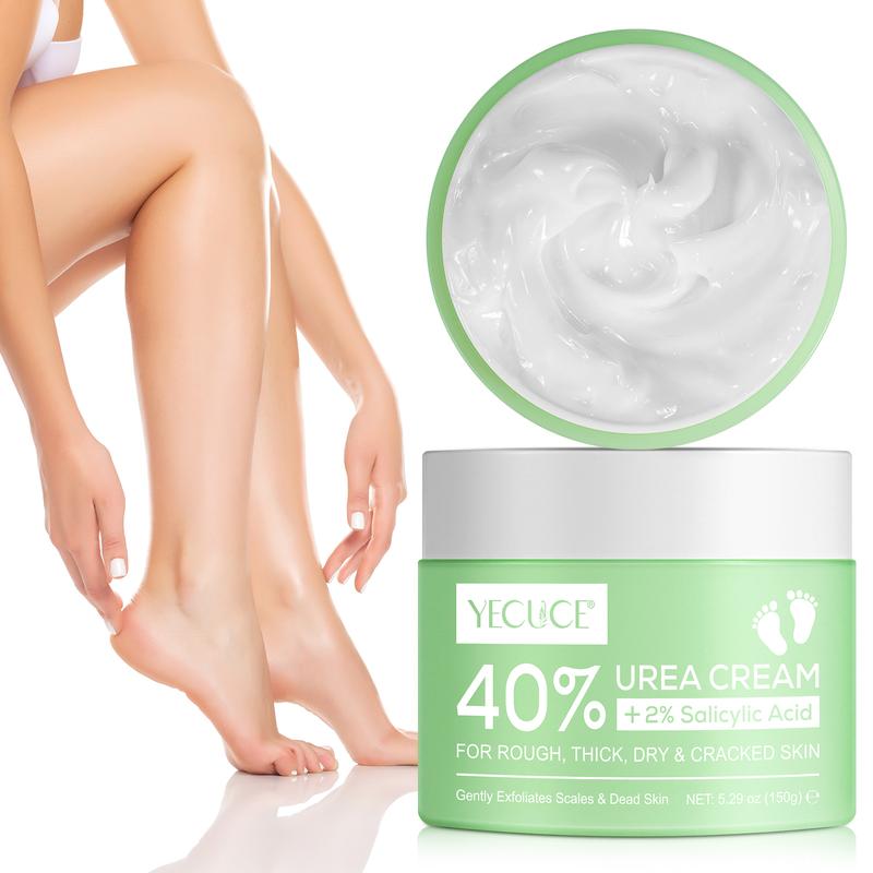 Urea Cream 40 Percent For Feet Plus 2% SalicylicAcid 5.29 oz, Foot Cream, and Hand CreamMaximum Strength with Hyaluronic Acid, TeaTree, and Aloe Vera For Deep Moisturizes, CallusRemover and Soften All Skin Types, Hydrating