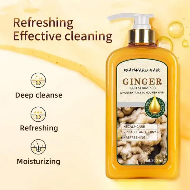 Ginger Shampoo and Conditioner Infused High-Quality Boost Hair Growth and Combat Hair Loss Haircare Pack Repair Cleansing Cleanser Comfort