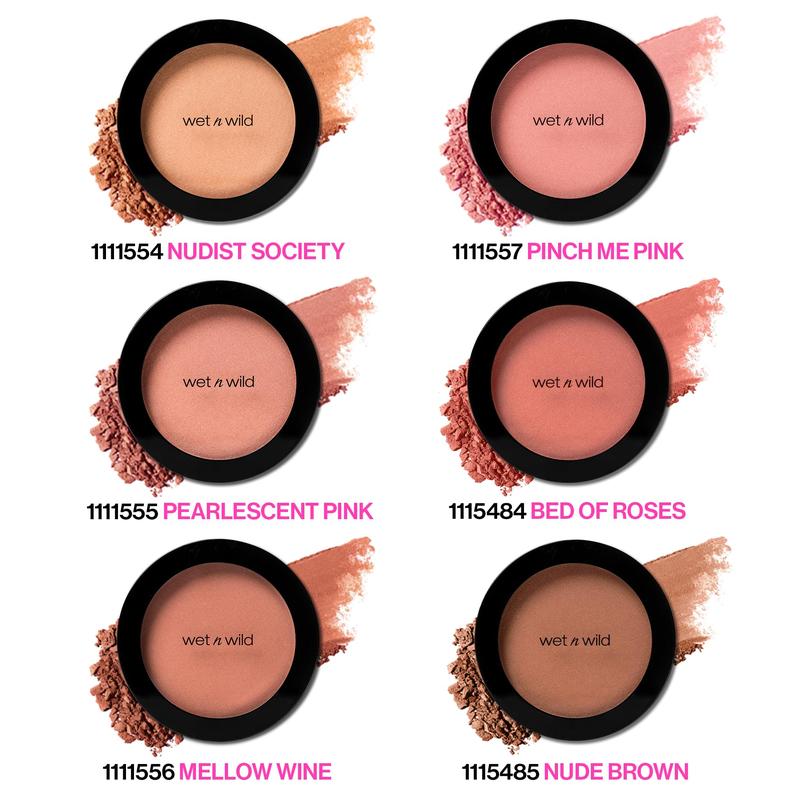 wet n wild Color Icon Blush Powder Makeup, Pinch Me Pink | Matte Natural Glow | Moisturizing Jojoba Oil