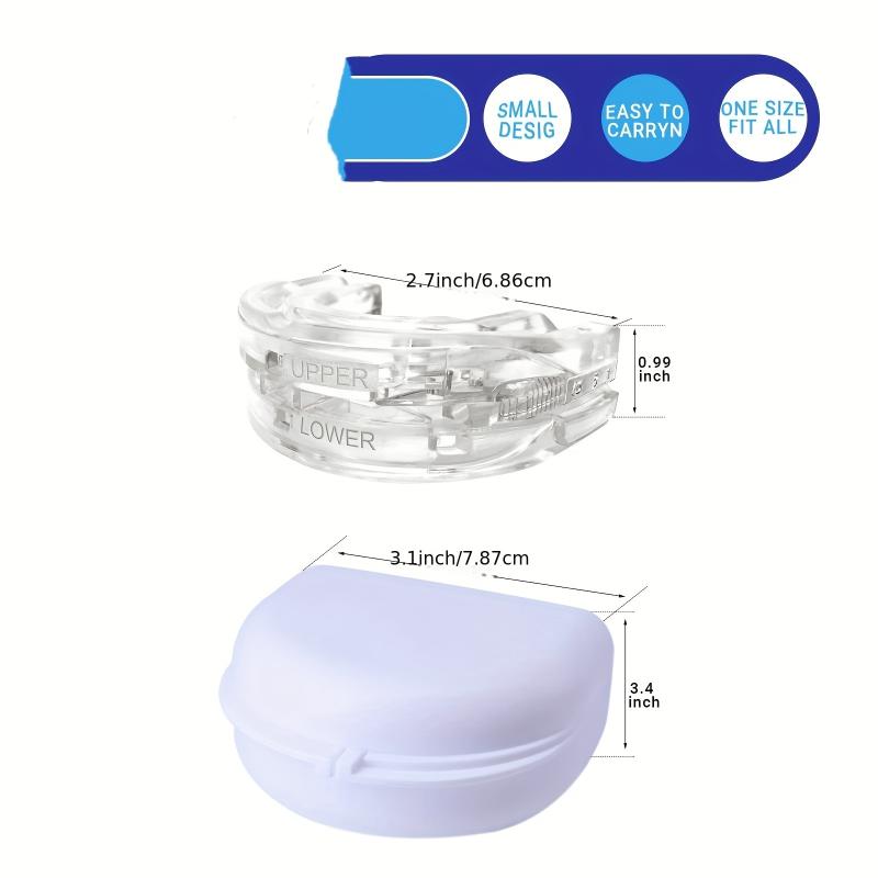 [Universal Size]Anti Snoring Bruxism Silicone Stop Snoring Anti Snore Mouthpiece Apnea Guard Bruxism Tray Sleeping Aid Mouth Guard Health Sleeping Health Care Tool-White