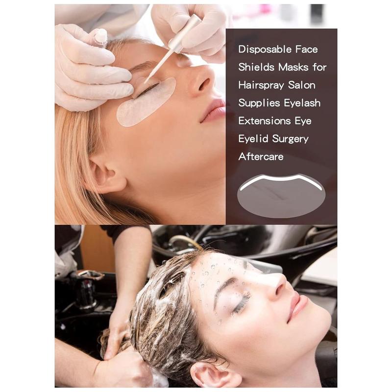 100 PCS Microblading Makeup Shower Face Shields Visors, Disposable Face Shields Masks for Hairspray Salon Supplies and Eyelash Extensions Eye Eyelid Surgery Aftercare