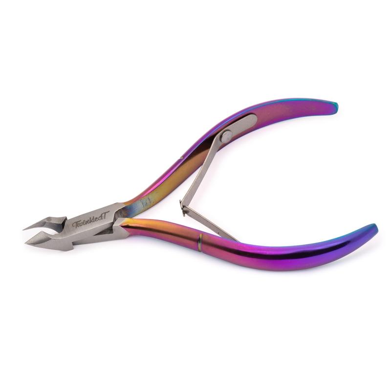 Twinkled T Stainless Steel Cuticle Nippers in Multichrome