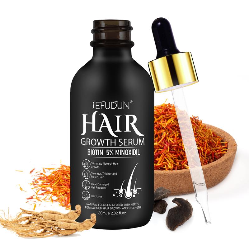 Sefudun 5% Minoxidil HairSerum(60ml), with Hair Roller Set, Back To School, Deals for You Days