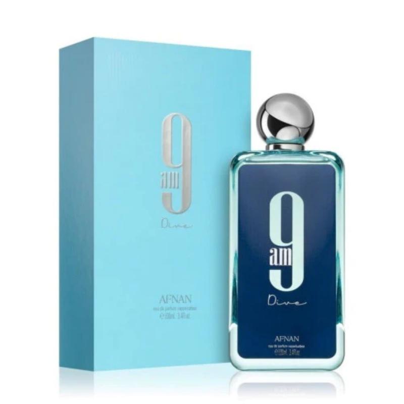 9AM Dive EDP For Men - 100ML (3.4Oz) By Afnaan - Long Lasting Fragrance For Men Apple Mint