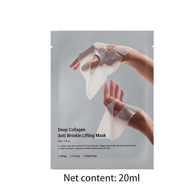 Collagen facial mask moisturizing overnight (4 pieces 1 box) pure collagen film, improve elasticity, tighten and moisturize, repair skin Skin Repair