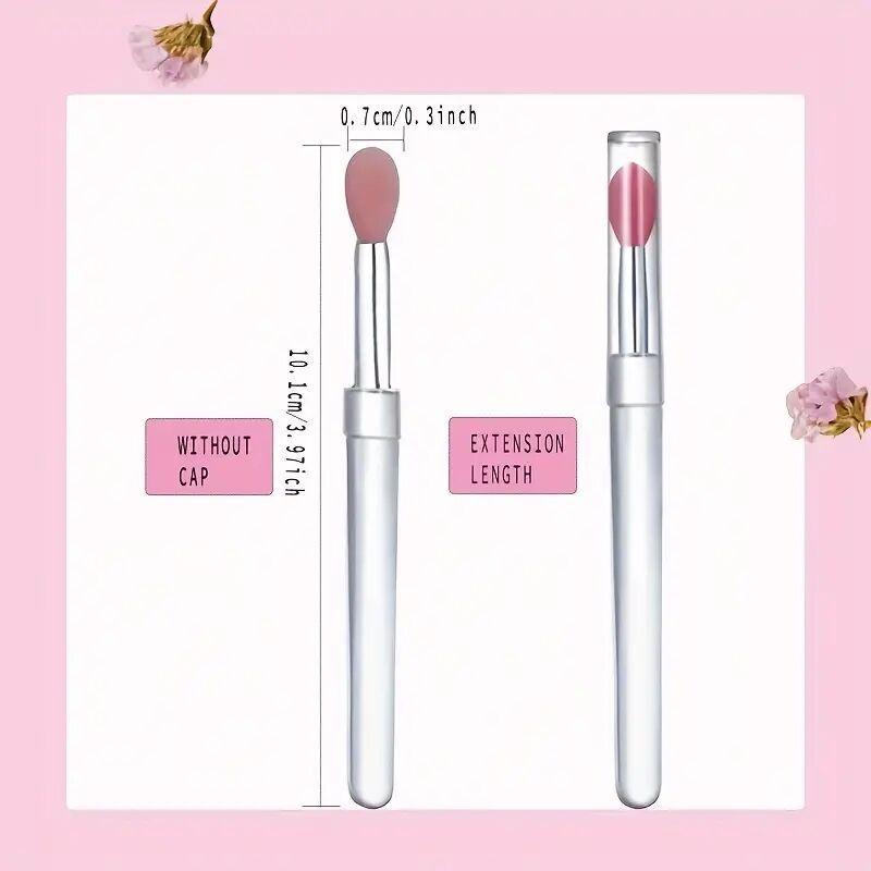 Silicone Lip Brush Set, 12pcs Portable Multi-function Makeup Brushes for Lipstick Eyeshadow, Professional Makeup Tools for Women