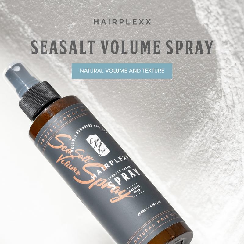 Hairplexx Bundle Sea Salt Volume Spray and Matte Wax_ Natural Volume Look and Hard Hold Matte Wax, Paraben Free Daily Hair Styling Set Gel Haircare