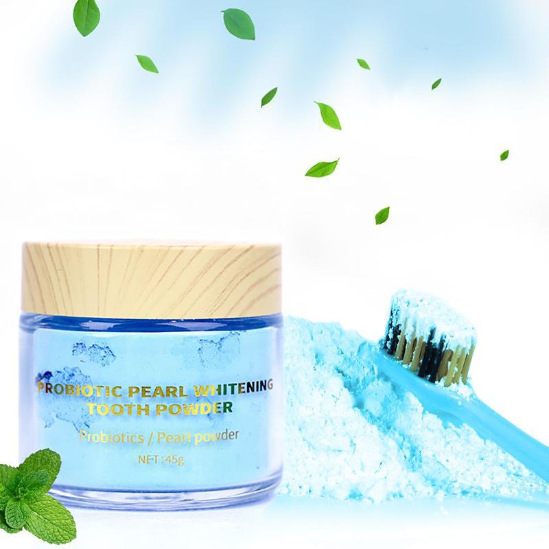 ANTeeth Whitening Powder Enamel-Safe Tea Coffee Wine  Smoking Stain Remover  Non-Sensitive Formula Cool Mint Flavour