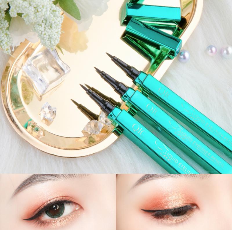 QIC Emerald Green Eyeliner waterproof, sweatproof, non-smudges Star Liquid Eyeliner Slim wholesale beauty makeup