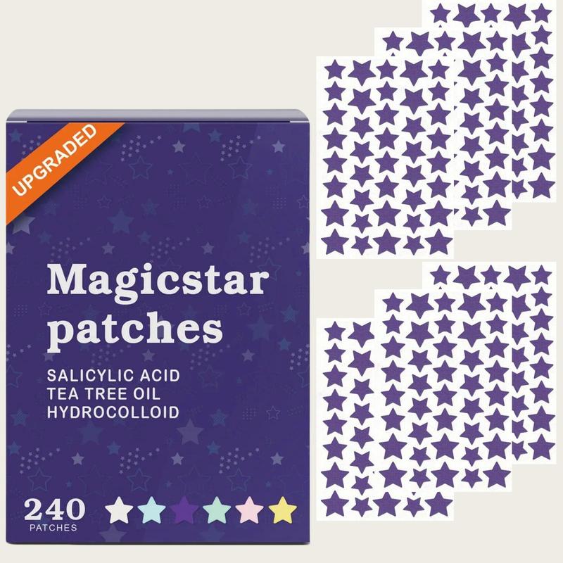 Star Shaped Acne Patches, 240pcs box Invisible Acne Cover Patches, Hydrocolloid Face Blemish Covering Patches, Skin Care Products for Women & Men